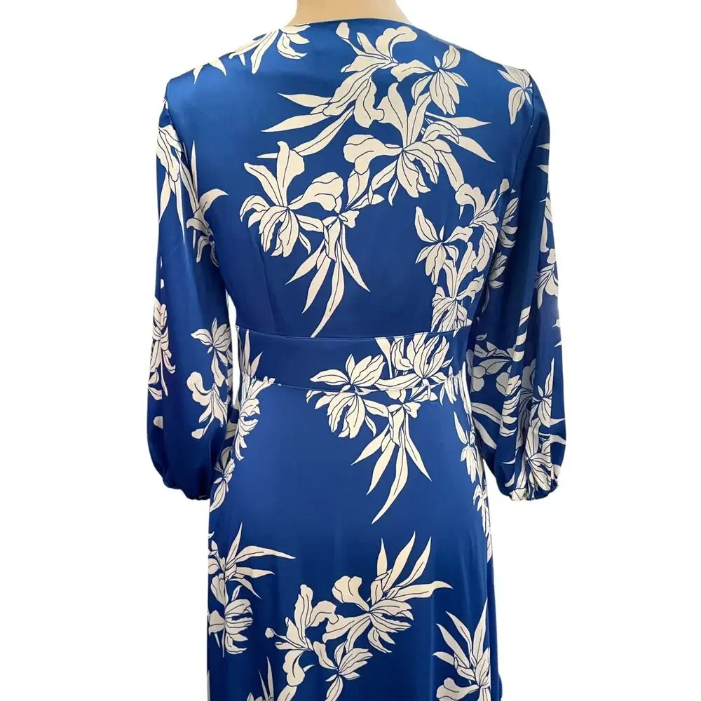 ALEXIS for Target Blue Floral Tie-Front High-Low Dress XS Resort Vacation - Picture 8 of 9
